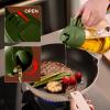 imageYARRAMATE 2Pcs 16oz470ml 2 in 1 Oil Sprayer for Cooking with Stickers Foodgrade Glass Oil Spray Bottle Oil Dispenser and Oil Sprayer for Kitchen Salad Frying BBQ White ampampBlackOliveGreen