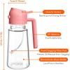 imageYARRAMATE 2Pcs 16oz470ml 2 in 1 Oil Sprayer for Cooking with Stickers Foodgrade Glass Oil Spray Bottle Oil Dispenser and Oil Sprayer for Kitchen Salad Frying BBQ White ampampBlack192Pcs BlackPink