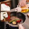 imageYARRAMATE 2Pcs 16oz470ml 2 in 1 Oil Sprayer for Cooking with Stickers Foodgrade Glass Oil Spray Bottle Oil Dispenser and Oil Sprayer for Kitchen Salad Frying BBQ White ampampBlack01Creamy White