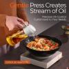 imageYARRAMATE 2Pcs 16oz470ml 2 in 1 Oil Sprayer for Cooking with Stickers Foodgrade Glass Oil Spray Bottle Oil Dispenser and Oil Sprayer for Kitchen Salad Frying BBQ White ampampBlack152Pcs WhiteOrange