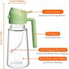 imageYARRAMATE 2Pcs 16oz470ml 2 in 1 Oil Sprayer for Cooking with Stickers Foodgrade Glass Oil Spray Bottle Oil Dispenser and Oil Sprayer for Kitchen Salad Frying BBQ White ampampBlack142Pcs GreenWhite