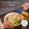imageYARRAMATE 2Pcs 16oz470ml 2 in 1 Oil Sprayer for Cooking with Stickers Foodgrade Glass Oil Spray Bottle Oil Dispenser and Oil Sprayer for Kitchen Salad Frying BBQ White ampampBlack09Navy