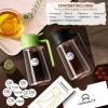 imageYARRAMATE 2Pcs 16oz470ml 2 in 1 Oil Sprayer for Cooking with Stickers Foodgrade Glass Oil Spray Bottle Oil Dispenser and Oil Sprayer for Kitchen Salad Frying BBQ White ampampBlack03Green