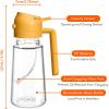 imageYARRAMATE 2Pcs 16oz470ml 2 in 1 Oil Sprayer for Cooking with Stickers Foodgrade Glass Oil Spray Bottle Oil Dispenser and Oil Sprayer for Kitchen Salad Frying BBQ White ampampBlack152Pcs WhiteOrange