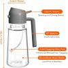 imageYARRAMATE 2Pcs 16oz470ml 2 in 1 Oil Sprayer for Cooking with Stickers Foodgrade Glass Oil Spray Bottle Oil Dispenser and Oil Sprayer for Kitchen Salad Frying BBQ White ampampBlack05Grey
