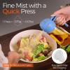 imageYARRAMATE 2Pcs 16oz470ml 2 in 1 Oil Sprayer for Cooking with Stickers Foodgrade Glass Oil Spray Bottle Oil Dispenser and Oil Sprayer for Kitchen Salad Frying BBQ White ampampBlack10SkyBlue