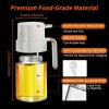 imageYARRAMATE 2pcs Mini 68 OZ 200 ML Oil Sprayer for Cooking Premium Oil Spray Bottle for Kitchen Foodgrade Olive Oil Sprayer Portable Oil Mister for Air Fryer Outdoor BBQ and Camping GreyampampGreen2Pcs BlackWhite
