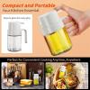 imageYARRAMATE 2pcs Mini 68 OZ 200 ML Oil Sprayer for Cooking Premium Oil Spray Bottle for Kitchen Foodgrade Olive Oil Sprayer Portable Oil Mister for Air Fryer Outdoor BBQ and Camping GreyampampGreen2Pcs BlackWhite