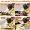 imageYARRAMATE 2pcs Mini 68 OZ 200 ML Oil Sprayer for Cooking Premium Oil Spray Bottle for Kitchen Foodgrade Olive Oil Sprayer Portable Oil Mister for Air Fryer Outdoor BBQ and Camping GreyampampGreenBlack