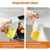 imageYARRAMATE 2pcs Mini 68 OZ 200 ML Oil Sprayer for Cooking Premium Oil Spray Bottle for Kitchen Foodgrade Olive Oil Sprayer Portable Oil Mister for Air Fryer Outdoor BBQ and Camping GreyampampGreen2Pcs GreenWhite