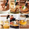 imageYARRAMATE 300ml 10oz Oil Dispenser with Brush  Glass Oil Bottle for Kitchen with Silicone Heat Resistant Basting Brush  Cooking Brush for Vinegar Sauce BBQ Grill Frying  Creamy White052Pcs BlackWhite