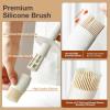 imageYARRAMATE 300ml 10oz Oil Dispenser with Brush  Glass Oil Bottle for Kitchen with Silicone Heat Resistant Basting Brush  Cooking Brush for Vinegar Sauce BBQ Grill Frying  Creamy White01Creamy White