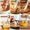 imageYARRAMATE 300ml 10oz Oil Dispenser with Brush  Glass Oil Bottle for Kitchen with Silicone Heat Resistant Basting Brush  Cooking Brush for Vinegar Sauce BBQ Grill Frying  Creamy White01Creamy White