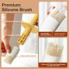 imageYARRAMATE 300ml 10oz Oil Dispenser with Brush  Glass Oil Bottle for Kitchen with Silicone Heat Resistant Basting Brush  Cooking Brush for Vinegar Sauce BBQ Grill Frying  Creamy White04Orange