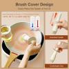 imageYARRAMATE 300ml 10oz Oil Dispenser with Brush  Glass Oil Bottle for Kitchen with Silicone Heat Resistant Basting Brush  Cooking Brush for Vinegar Sauce BBQ Grill Frying  Creamy White062Pcs WhiteGreen