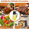 imageYARRAMATE Large Capacity 2 in 1 Oil Sprayer for Cooking with Measuring 18oz550ml Olive Oil Dispenser for Kitchen Foodgrade Oil Spritzer Bottle for Air Fryer Salad BBQ Black01Black