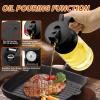 imageYARRAMATE Large Capacity 2 in 1 Oil Sprayer for Cooking with Measuring 18oz550ml Olive Oil Dispenser for Kitchen Foodgrade Oil Spritzer Bottle for Air Fryer Salad BBQ Black01Black