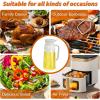 imageYARRAMATE Large Capacity 2 in 1 Oil Sprayer for Cooking with Measuring 18oz550ml Olive Oil Dispenser for Kitchen Foodgrade Oil Spritzer Bottle for Air Fryer Salad BBQ Black02White