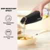 imageYARRAMATE Large Capacity Aesthetic Olive Oil Dispenser for Kitchen 500ml 17oz Cooking Glass Vinegar Drizzler Leak Proof Oil Bottle NonDrip Soy Sauce Dispenser Oil Pourer ampamp LabelsWhite01Black