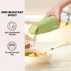 imageYARRAMATE Large Capacity Aesthetic Olive Oil Dispenser for Kitchen 500ml 17oz Cooking Glass Vinegar Drizzler Leak Proof Oil Bottle NonDrip Soy Sauce Dispenser Oil Pourer ampamp LabelsWhite03Green