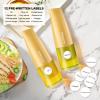 imageYARRAMATE Large Capacity Aesthetic Olive Oil Dispenser for Kitchen 500ml 17oz Cooking Glass Vinegar Drizzler Leak Proof Oil Bottle NonDrip Soy Sauce Dispenser Oil Pourer ampamp LabelsWhite04Orange