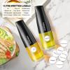 imageYARRAMATE Large Capacity Aesthetic Olive Oil Dispenser for Kitchen 500ml 17oz Cooking Glass Vinegar Drizzler Leak Proof Oil Bottle NonDrip Soy Sauce Dispenser Oil Pourer ampamp LabelsWhite01Black