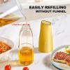 imageYARRAMATE Large Capacity Aesthetic Olive Oil Dispenser for Kitchen 500ml 17oz Cooking Glass Vinegar Drizzler Leak Proof Oil Bottle NonDrip Soy Sauce Dispenser Oil Pourer ampamp LabelsWhite04Orange