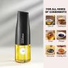 imageYARRAMATE Large Capacity Aesthetic Olive Oil Dispenser for Kitchen 500ml 17oz Cooking Glass Vinegar Drizzler Leak Proof Oil Bottle NonDrip Soy Sauce Dispenser Oil Pourer ampamp LabelsWhite01Black