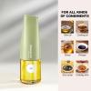 imageYARRAMATE Large Capacity Aesthetic Olive Oil Dispenser for Kitchen 500ml 17oz Cooking Glass Vinegar Drizzler Leak Proof Oil Bottle NonDrip Soy Sauce Dispenser Oil Pourer ampamp LabelsWhite03Green