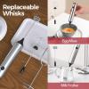 imageYARRAMATE Rechargeable Milk Frother Wand Handheld With Stand 3 Speed Adjustable Drink Mixer with 2 Whisks Stainless Steel Electric Stirrer for Coffee Lattes Protein Shakes Matcha Egg
