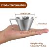 imageYARRAMATE Stainless Steel Espresso Shot Cup Double Spout Metal Espresso Measuring Cup with VShaped Mouth Espresso Accessories 34OZ100ML BlackSliver 1pcs