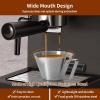 imageYARRAMATE Stainless Steel Espresso Shot Cup Double Spout Metal Espresso Measuring Cup with VShaped Mouth Espresso Accessories 34OZ100ML BlackSliver 2pcs