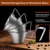 imageYARRAMATE Stainless Steel Espresso Shot Cup Double Spout Metal Espresso Measuring Cup with VShaped Mouth Espresso Accessories 34OZ100ML BlackSliver 2pcs