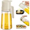 imageYARRAMATE 16oz470ml Easy Refillable Oil Sprayer for Cooking 2 in 1 Oil Dispenser for Kitchen and Oil Sprayer Bottle FoodGrade Glass Oil Mister with Simple Open Design Air FryerBBQ Creamy WhiteWhite