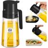 imageYARRAMATE 16oz470ml Easy Refillable Oil Sprayer for Cooking 2 in 1 Oil Dispenser for Kitchen and Oil Sprayer Bottle FoodGrade Glass Oil Mister with Simple Open Design Air FryerBBQ Creamy WhiteBlack