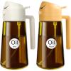 imageYARRAMATE 16oz470ml Light Blocking Oil Sprayer for Cooking with Stickers FoodGrade 2 in 1 Olive Oil Dispenser Bottle for Kitchen Premium Dark Amber Glass Oil Bottle for Air Fryer BBQ Black182Pcs WhiteOrange