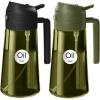 imageYARRAMATE 16oz470ml LightBlocking Dark Oil Sprayer for Cooking 2 in 1 Olive Oil Dispenser Bottle for Kitchen Premium Dark Green Glass Oil Bottle FoodGrade Oil Mister for Air Fryer BBQ White152Pcs BlackOliveGreen