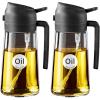 imageYARRAMATE 2Pcs 16oz470ml 2 in 1 Oil Sprayer for Cooking with Stickers Foodgrade Glass Oil Spray Bottle Oil Dispenser and Oil Sprayer for Kitchen Salad Frying BBQ White ampampBlack132Pcs Black