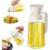 imageYARRAMATE Large Capacity 2 in 1 Oil Sprayer for Cooking with Measuring 18oz550ml Olive Oil Dispenser for Kitchen Foodgrade Oil Spritzer Bottle for Air Fryer Salad BBQ Black02White