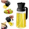 imageYARRAMATE Large Capacity 2 in 1 Oil Sprayer for Cooking with Measuring 18oz550ml Olive Oil Dispenser for Kitchen Foodgrade Oil Spritzer Bottle for Air Fryer Salad BBQ Black01Black