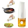 imageYARRAMATE Large Capacity Aesthetic Olive Oil Dispenser for Kitchen 500ml 17oz Cooking Glass Vinegar Drizzler Leak Proof Oil Bottle NonDrip Soy Sauce Dispenser Oil Pourer ampamp LabelsWhite02Creamy White