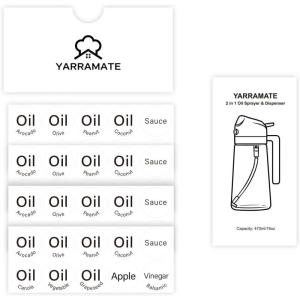 image40 Labels for Oil Dispenser ampamp Installation Guide for Oil Sprayer Bottles Stickers for Olive Oil Sauce and More