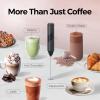 imageYARRAMATE Mini Powerful Milk Frother Wand Fast Battery Operated Coffee Mixer Handheld Drink stirrer Electric whisk Foam Maker for Lattes Cappuccino Matcha Hot Chocolate BlackBattery