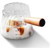 imageYARRAMATE 2 Pack 6 oz180ML Glass Measuring Cup with Wooden Handle  Espresso Shot Cups Ribbed Milk Frothing Pitcher Dual Scale Markings VShaped Mouth for Easy Pouring6 oz180 ML