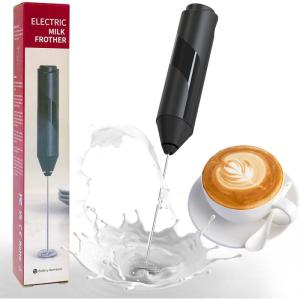imageYARRAMATE Mini Powerful Milk Frother Wand Fast Battery Operated Coffee Mixer Handheld Drink stirrer Electric whisk Foam Maker for Lattes Cappuccino Matcha Hot Chocolate BlackBattery