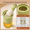 imageYARRAMATE 300ml 10oz Oil Dispenser with Brush  Glass Oil Bottle for Kitchen with Silicone Heat Resistant Basting Brush  Cooking Brush for Vinegar Sauce BBQ Grill Frying  Green03Green