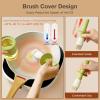 imageYARRAMATE 300ml 10oz Oil Dispenser with Brush  Glass Oil Bottle for Kitchen with Silicone Heat Resistant Basting Brush  Cooking Brush for Vinegar Sauce BBQ Grill Frying  Green03Green